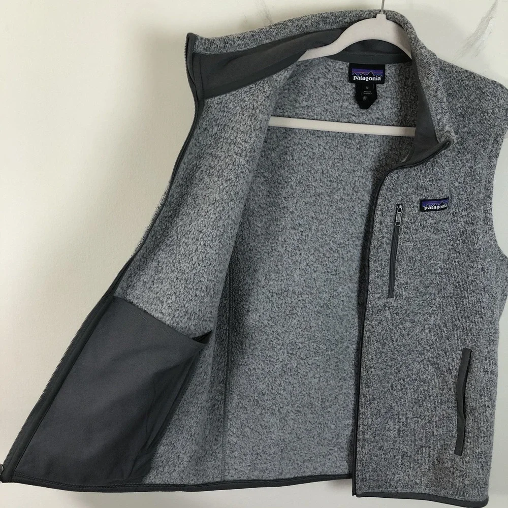 Patagonia Full-Zip Fleece Vest Men's Sz M Heather Gray Outdoor